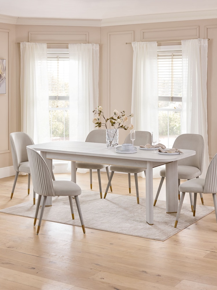 Light Natural Evie 6 to 10 Seater Extending Dining Table - Image 2 of 11