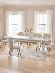 Light Natural Evie 6 to 10 Seater Extending Dining Table - Image 3 of 11