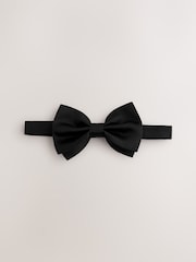 Black Pure Silk Bow Tie - Image 1 of 4