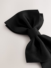 Black Pure Silk Bow Tie - Image 2 of 4
