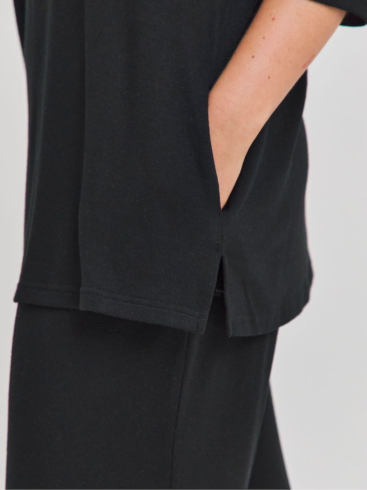 Simply Be Black Soft Touch Side Pocket Tunic - Image 4 of 4