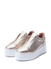 Dorado - Moda in Pelle Aneeba Elasticated Front Chunky Leather Trainers - Imagen 2 de 4