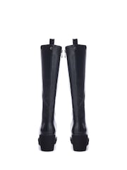 Moda in Pelle Sloanne Knee Length Wedge Heel Black Boots - Image 2 of 4