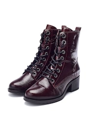 Moda in Pelle BEZZIE LACE UP LEATHER ANKLE BOOT - Image 2 of 4