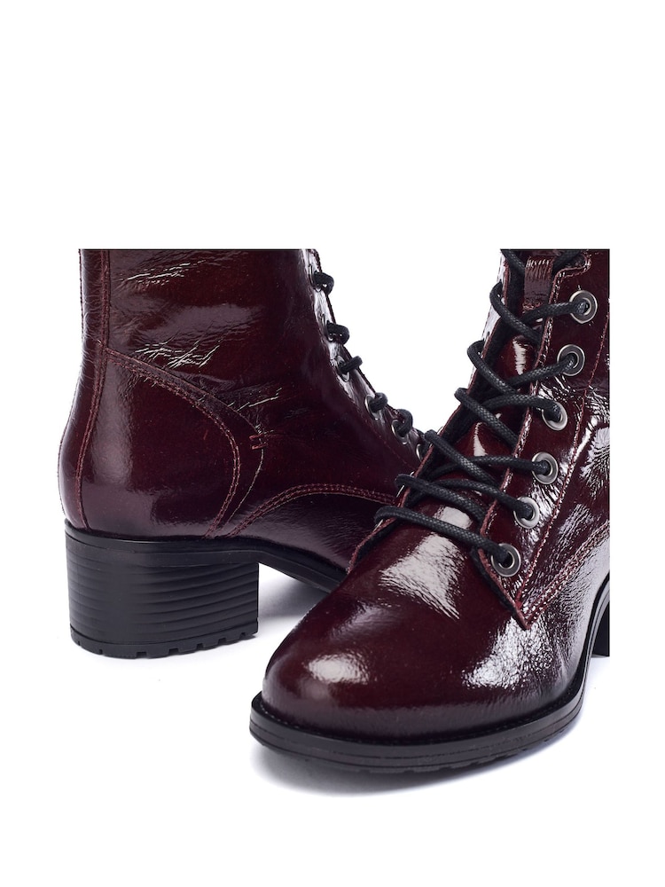 Moda in Pelle BEZZIE LACE UP LEATHER ANKLE BOOT - Image 4 of 4