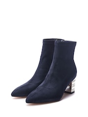 Moda in Pelle Glitz Heel Stretch Top Boots - Image 2 of 4