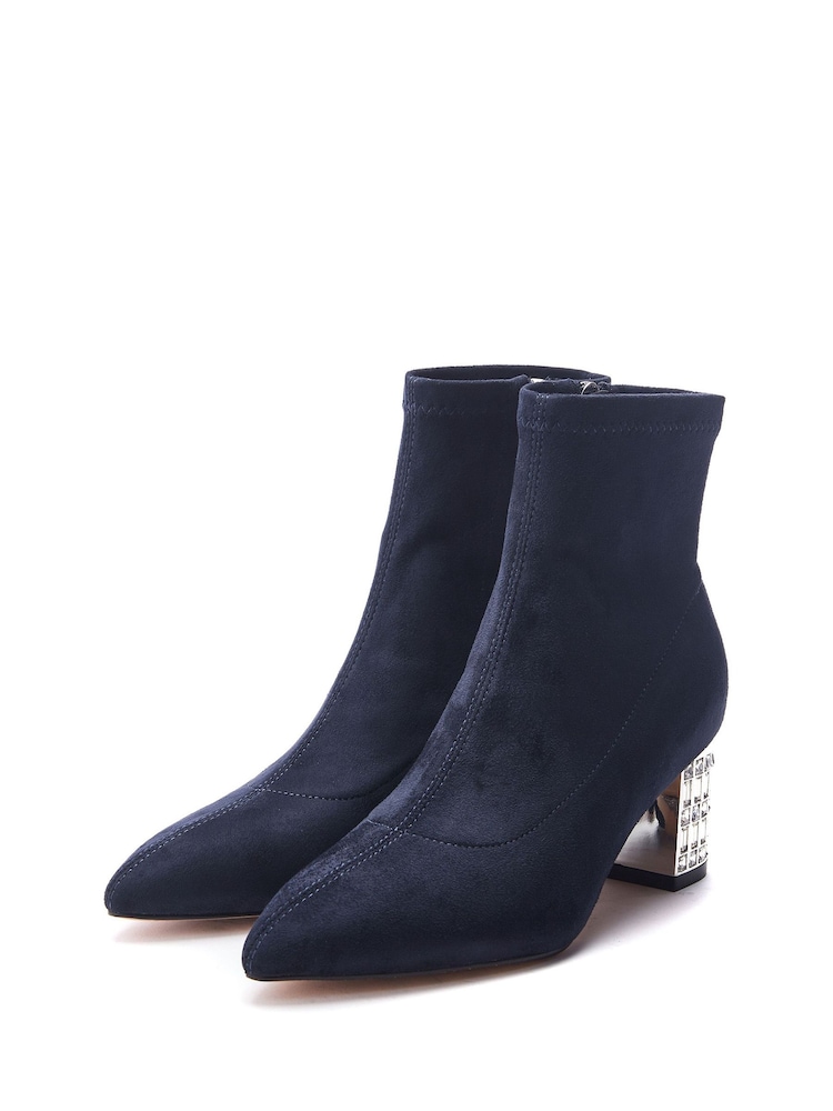 Moda in Pelle Glitz Heel Stretch Top Boots - Image 2 of 4