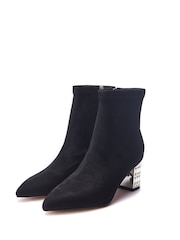 Moda in Pelle Glitz Heel Stretch Top Boots - Image 2 of 4
