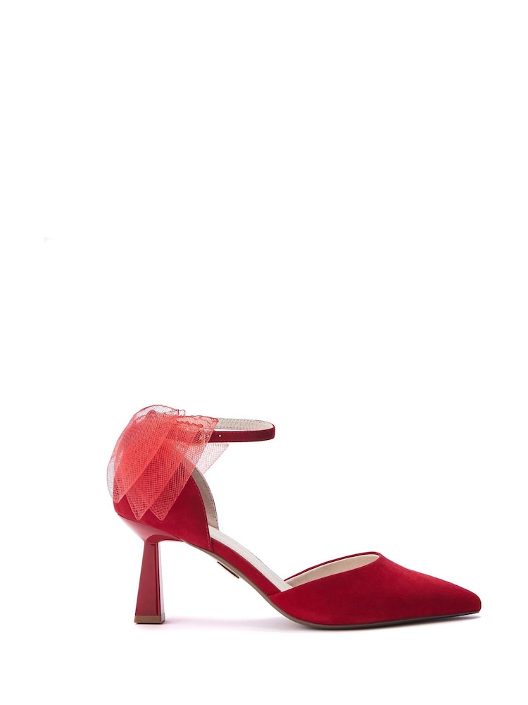 Vermelho - Moda in Pelle Hayzel Back Bow Detail Court Shoes - Imagem 1 de 1