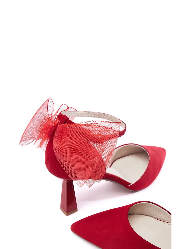 Rojo - Moda in Pelle Hayzel Back Bow Detail Court Shoes - Imagen 4 de 4 Rojo - Moda in Pelle Hayzel Back Bow Detail Court Shoes - Imagen 4 de 4