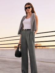 Friends Like These Grey Tailored Wide Leg Trousers - Image 1 of 4