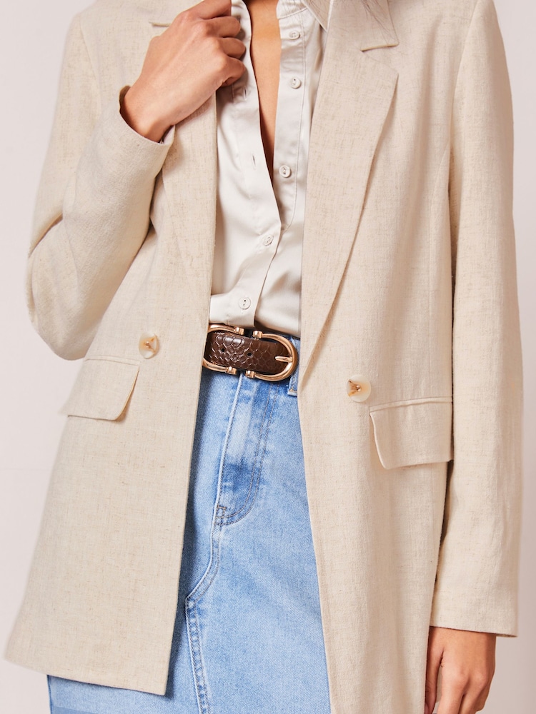 Lipsy Natural Relaxed Blazer - Image 5 of 5