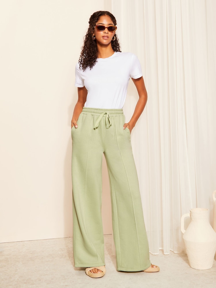 Friends Like These Green Wide Leg Jersey Co-Ord Trousers - Image 2 of 4