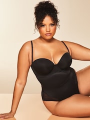 Lipsy Black Sculpt Tummy Control Wear Your Own Bra Shapewear Body - Image 5 of 7
