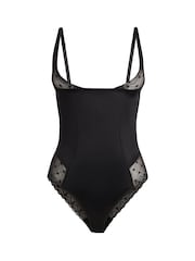 Lipsy Black Sculpt Tummy Control Wear Your Own Bra Shapewear Body - Image 7 of 7