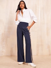Friends Like These Blue Side Stripe Utility Trousers - Image 2 of 4