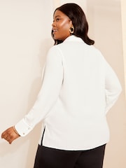 Curves Like These White Long Sleeve Relaxed Shirt - Image 4 of 4