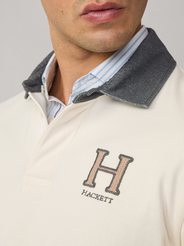 Blanco - Camiseta de rugby para hombre de Hackett - Imagen 2 de 6