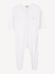 Chloé Baby Logo White Sleepsuit and Hat Set With Giftbox - Image 1 of 5