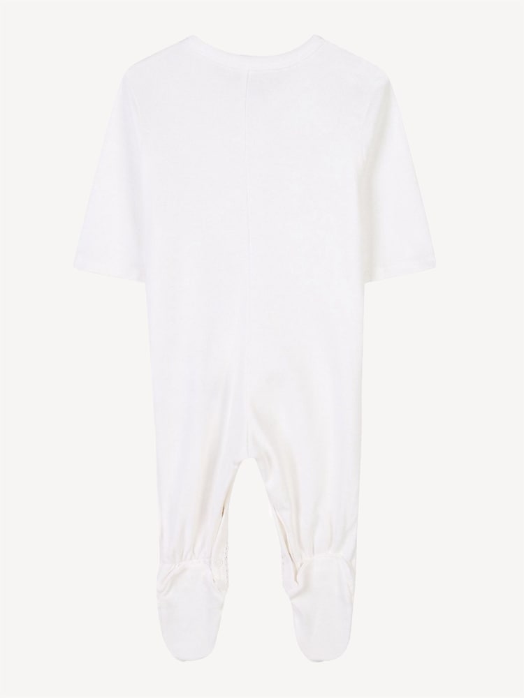 Chloé Baby Logo White Sleepsuit and Hat Set With Giftbox - Image 2 of 5