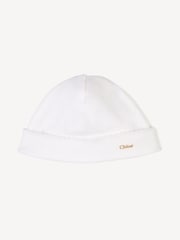 Chloé Baby Logo White Sleepsuit and Hat Set With Giftbox - Image 3 of 5