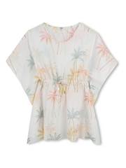 Chloé Cream Palm Tree Print Kaftan Dress - Image 1 of 4