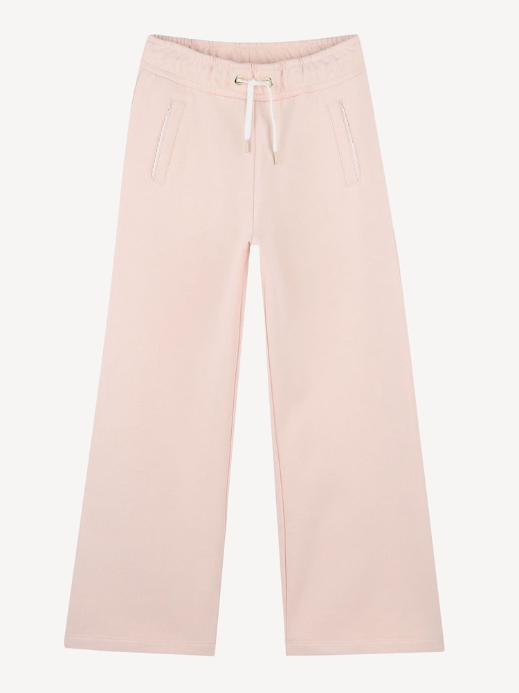 Chloé Pink Wide Leg Logo Joggers - Image 1 of 2