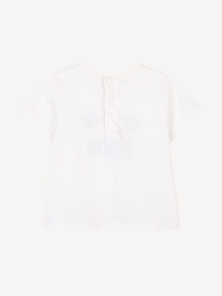 Chloé Baby Short Sleeve Paris Logo White T-Shirt - Image 2 of 2