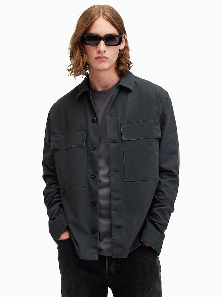 AllSaints Sanpha Long Sleeve Shirt - Изображение 1 из 7