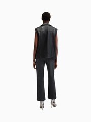 AllSaints Black Ida Cropped Embroidered Jeans - Image 7 of 8