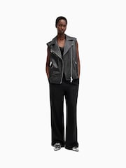 AllSaints Black Billie NZ Gilet - Image 5 of 9