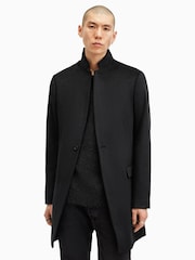 AllSaints Black Hargrove Coat - Image 3 of 7