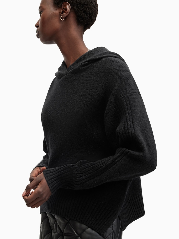 AllSaints Black Ines Hoodie - Image 2 of 7