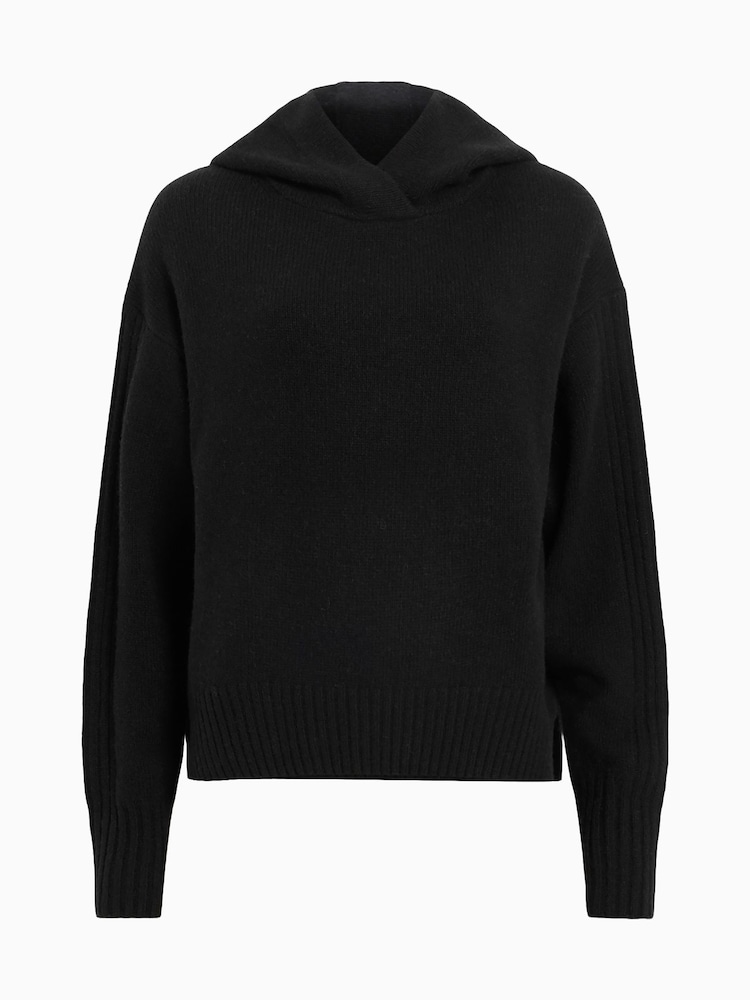 AllSaints Black Ines Hoodie - Image 7 of 7