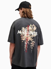 AllSaints Black Eternal Short Sleeves Crew T-Shirt - Image 2 of 8