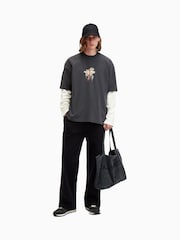 AllSaints Black Eternal Short Sleeves Crew T-Shirt - Image 4 of 8