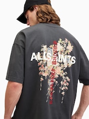 AllSaints Black Eternal Short Sleeves Crew T-Shirt - Image 7 of 8