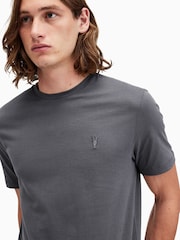 AllSaints Grey Brace Short Sleeves Crew T-Shirt - Image 4 of 5