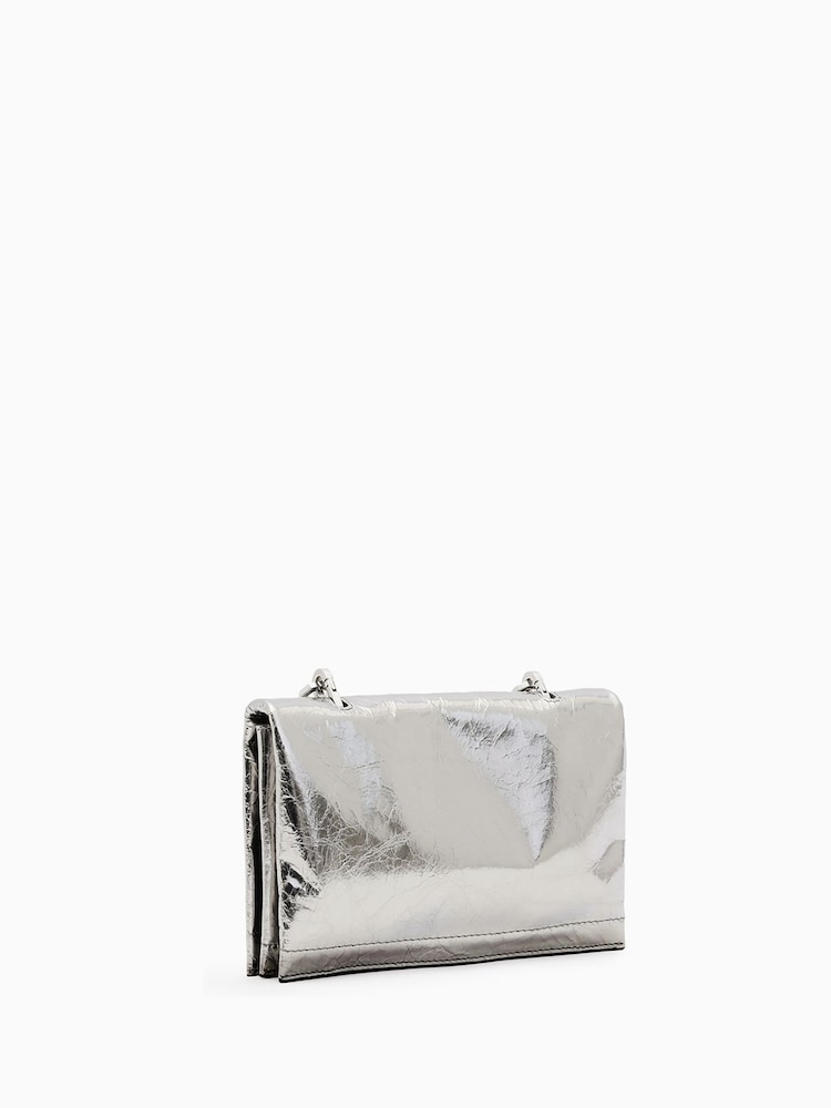 AllSaints Grey Yua Clutch - Image 2 of 7