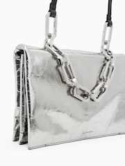 AllSaints Grey Yua Clutch - Image 4 of 7