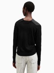 AllSaints Black Myra Cowl Jumper - Image 2 of 7