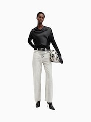 AllSaints Black Myra Cowl Jumper - Image 5 of 7