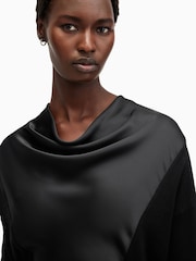 AllSaints Black Myra Cowl Jumper - Image 6 of 7