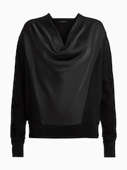 AllSaints Black Myra Cowl Jumper - Image 7 of 7