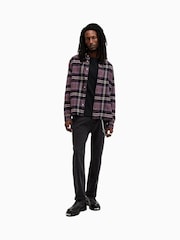 AllSaints Purple Buzzard Long Sleeves 100% Organic Cotton Shirt - Image 3 of 6