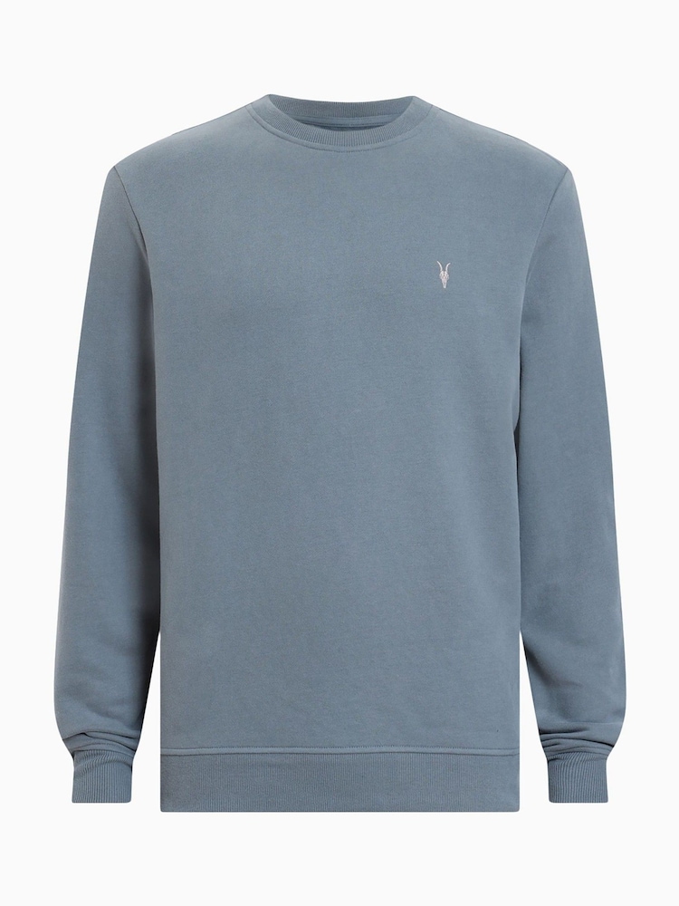AllSaints Blue Raven 100% Organic Cotton Crew Sweater - Image 5 of 5