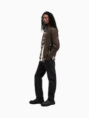 AllSaints Brown Kemble Suede Bomber Jacket - Image 5 of 9