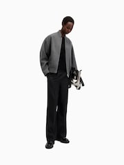 AllSaints Grey Hackney Bomber Jacket - Image 5 of 9