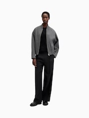 AllSaints Grey Hackney Bomber Jacket - Image 7 of 9