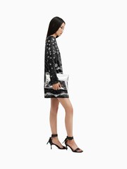 AllSaints Black Noushka Embellished Dress - Image 6 of 9